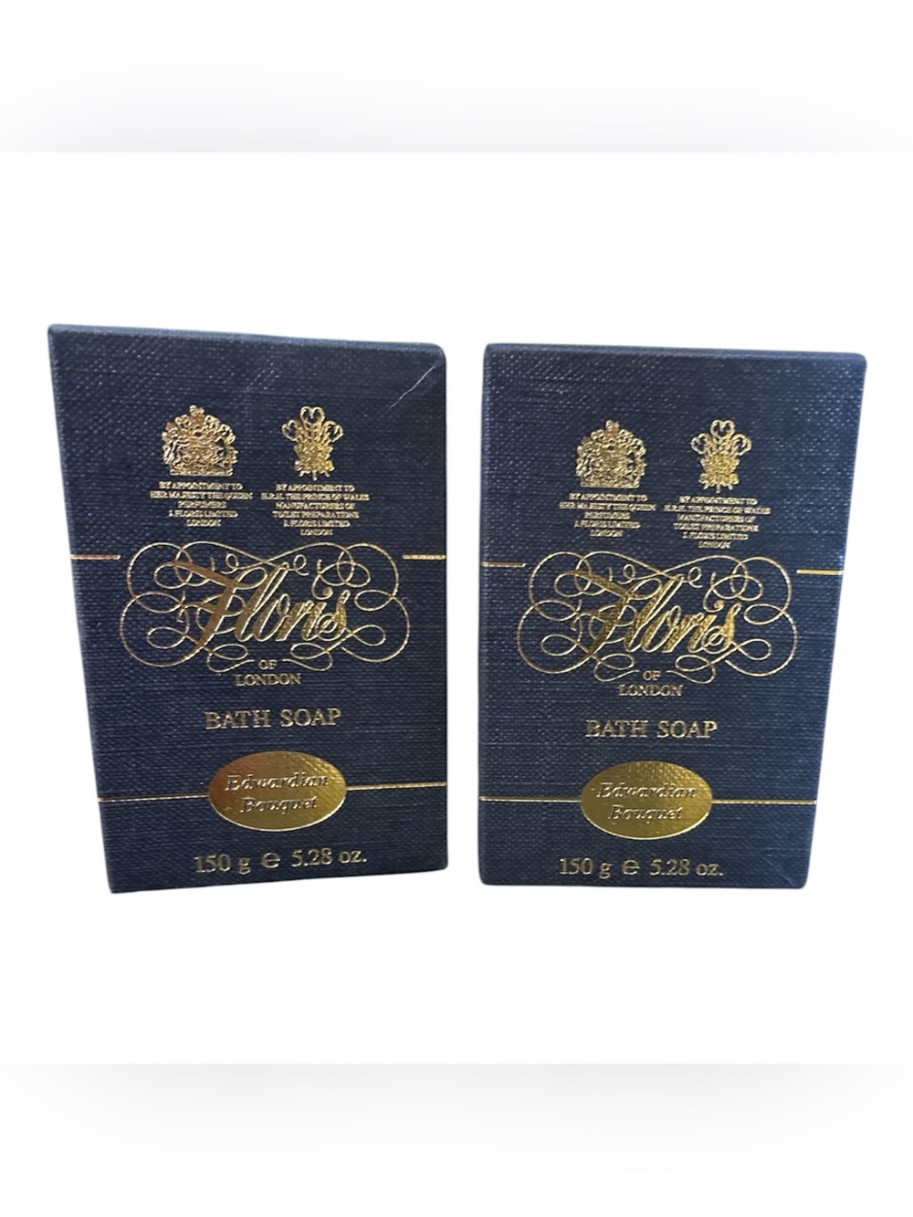 2 - Floris Edwardian Bouquet Bath Soap 5.28 Oz Each Beige Floral Tallow Luxury